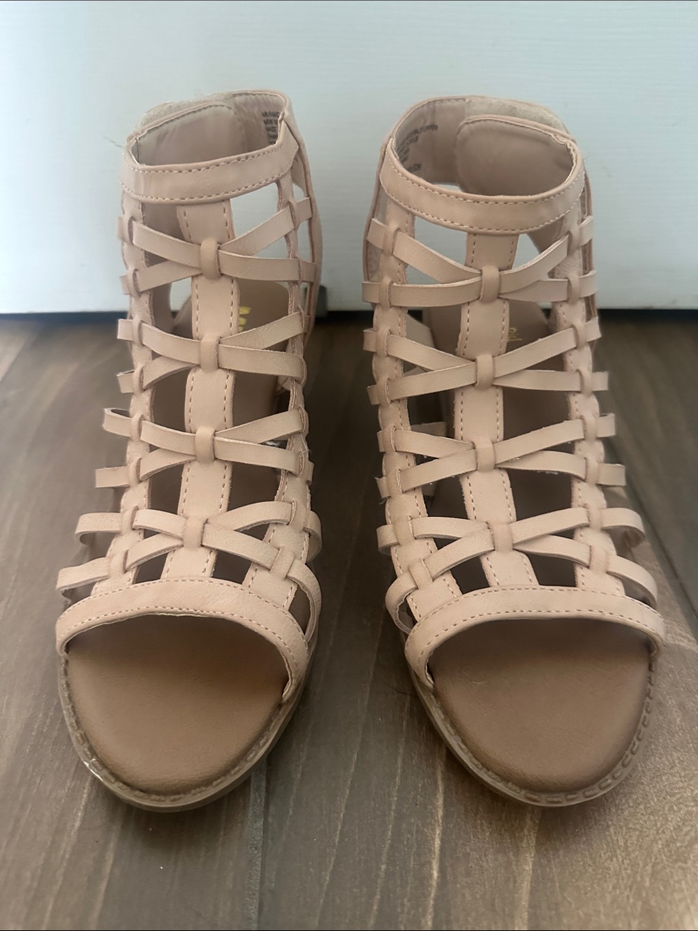 MIA Blush Strappy Gladiator Sandals